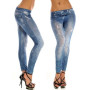 Women New Fashion Classic Stretchy Slim Leggings Sexy imitation Jean Skinny Jeggings Skinny Pants big size bottoms hot sale