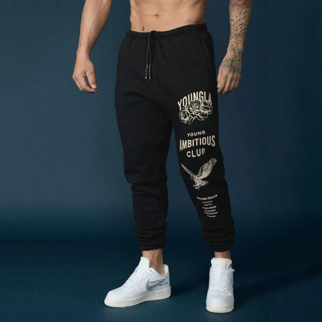 American sports pants men's autumn and winter thick loose printing beam fitness pants outdoor basketball training pants