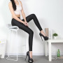 Womens Sexy Shiny Stretch Leggings Thin Ankle Pants Legins Slim Black Leggings Gothic Trousers For Women Clothing