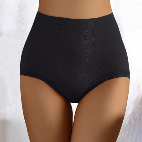 High Waist Flat Belly Panties Seamless Butt Lifter Underwear Elastic Sheath Belly Briefs Antibacterial Cotton Crotch Underpants