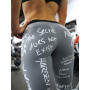 Letter Printed Women Sport Leggings High Waisted Push Up Yoga Pants Woman Gym Fitness Running Tights Running Legins