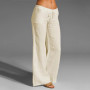 Pants New Women Loose High waist Cotton Linen Harem pants Solid Women Summer Autumn Fashion Casual Pants Female gympants