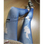 Sexy astic Imitation Jeans Leggings High Waist Pants Fitness Sport Fashion Hole Type Printing Faux Denim Jeans Slim Leg Mujer