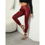 Sexy Faux Leather Pants Women Solid Elastic Seamless Leggings Spring High Waist Female Slim Skinny Pencil Trousers Pants