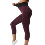 Tight Yoga Pants Women Seamless High Waist Leggings Breathable Gym Fitness Push Up Clothing Workout Capris Mid-Calf