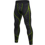 Men's fitness pants printed stitching sports running training sweat fast dry high bounce tight pants fitness leggings