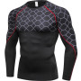Men's fitness pants printed stitching sports running training sweat fast dry high bounce tight pants fitness leggings