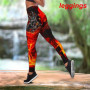Lovely Dragon And Skull Red Fire Hollow Tank Top And Legging 3D Print  Outfit for Women Casual Yoga Pants