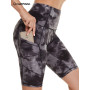 Leopard Pocket Biker Shorts Women High Waist Fitness Bottoms Push Up Sexy Gym Pants Soft Booty Push Up Yoga Shorts