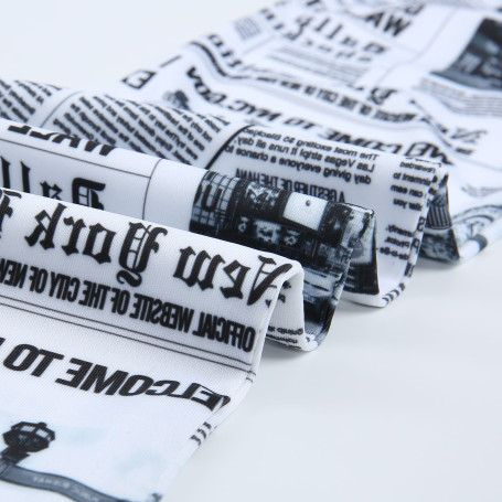 Workout Leggings Black White Highstreet Newspaper Letter Print Streetwear Legging 2019 Summer Fitness Women Sexy Casual Trousers