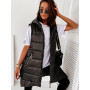 Sleeveless Puffer Jacket Women Hooded Cotton Padded Waistcoat Casual Streetwear Zipper Pocket Jacket Fashion Long Quilted Coat