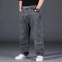 10XL Oversize Jeans Men Fashion Streetwear Plus Size Cotton Loose Jeans Pants Casual Cargo Pants Breathable Big Fat Trousers