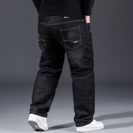 Fashion 10XL Oversize Jeans Men Fat Loose Trousers Casual Cargo Pants Jeans Men Black Baggy Jeans Comfortable Work Daily Jeans