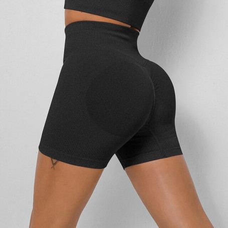 New Seamless Shorts Women High Waist Knit Breathable Booty Lifting Workout Short Elastic Push Up Fitness Shorts Female