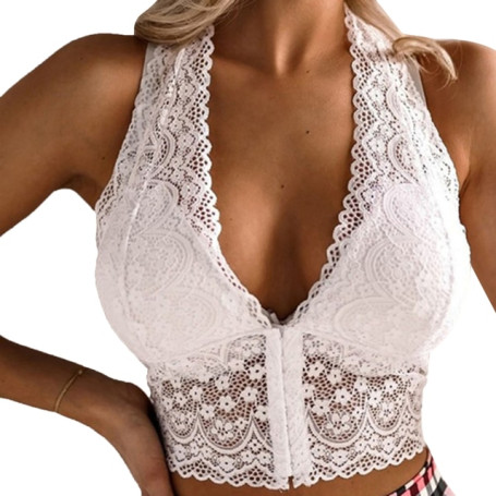 Women Front Buckle Breathable Bra Lingerie Sexy Lace Wireless Front Closure Bras New Bra Breathable Underwear