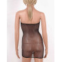 Women Black Bodycon Mini Dress Sheer Bikini Cover Up Sexy See Through Swimwear Beach Dress Summer Party Clubwear Nightwear