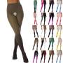 Tights Women's Pantyhose Gradient Color Open Stockings Candy Color Thin Stockings High Waist Pantyhose Sexy Crotchless Socks