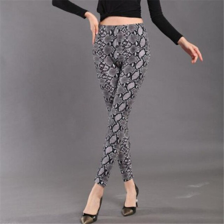 Fitness Pants Women Fitness Leggins Push Up Leggings Snake Printed Leggings High Waist Workout Legging Polyester Pants