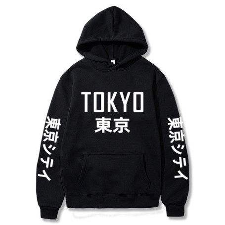 Japanese Hip Hop Hoody Harajuku Tokyo printing Men Women  Casual Pullover Sweatshirts Fashion Hot Hoodies Dropshipping