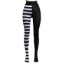 Striped Yoga Legging Women Print Goth Style Long Tights Casual Punk Ladies Sport High Waist Workout Elastic Leggings