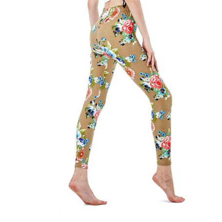 YGYEEG High Waist Pure Black Fitness Push Up Leggings Graffiti Floral Patterned Plaid Print Women Exercise Houndstooth Clothing