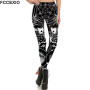 The Lucky Totem Print Women Sexy  Seamless Leggings Casual Workout Fitness Pants Sports Trousers Black Leggins