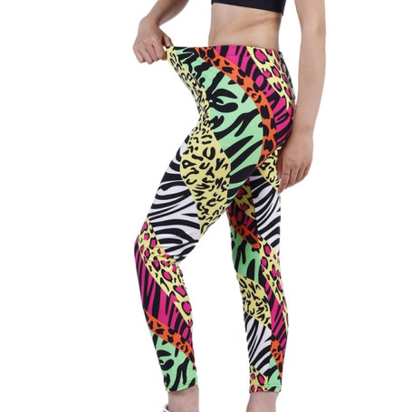 Push Up Leggings Women's Leopard Fitness Black Leggins Sexy High Waist Legins Workout Leaf Pattern Polyester Jeggings