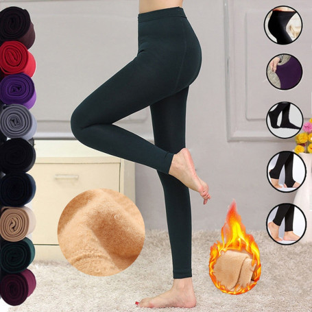 Winter Women Leggings Velvet Warm Pants Hight Waist Leggings Women Solid Color Legging Keep Warm Stretchy Legging Pants Polainas