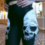 Push Up New White Horror Skulls Design Women Print Leggings High Waist  Fitness Soft Leggings