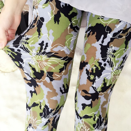 Leggings Woman Spring Autumn Fashion Printed Black Leggings Elastic Workout Fitness Pants Elastic Waist Casual Trousers