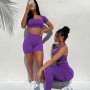 Seamless Yoga Set Women Sport Set Gym Clothing Workout Sportswear Fitness Crop Top High Waist Leggings Sports Suits Women