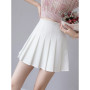 Sexy Women Pleated Skirt Summer High Waist Chic A Line Ladies Pink Mini Skirt Korean Zipper Preppy Style Girls Dance Skirts
