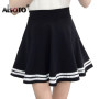 Korean Women Skirt Autumn Winter High jupe Waisted faldas Female saia Pleated falda mujer Skirts Pleated Skirt