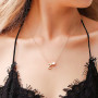 Ladies Fashion Jewelry Simple Pendant Necklace Hot Womens Chic Y Shaped Circle Lariat Style Chain Jewelry Necklace