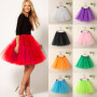 Fashion Women Ladies Girls Tulle Tutu Mini Organza 3 layere Party Skirt underskirt Princess Party Skirt Gown