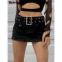 Botvotee High Waisted Skirts for Women Summer High Waisted Solid Slim Mini Skirts Fashion Casual Pencil Skirts with Belt