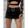 Botvotee High Waisted Skirts for Women Summer High Waisted Solid Slim Mini Skirts Fashion Casual Pencil Skirts with Belt