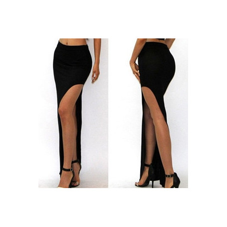 High Waist Skirt Sexy Women Long Skirts Lady Novelty Open Side Split High Waist High Slit Long Maxi Skirts