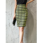 New plaid bag hip skirt large size S-5XL casual skirt ladies temperament high waist stretch pencil skirt office
