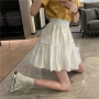 Mini Skirt A Line Pleated Skirt Women Girl White Black Korean Fashion Clothes Clothing Kawaii Cute Style Fairy Core Fairycore