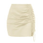 Sexy Lace Up A-Line Bodycon Skirts Summer High Elastic Waist Women Ribbon Skirt LDY-WW4993