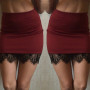 Women OL Formal Lace A-Line High Waist Short Bodycon Mini Skirt Pencil Skirt Solid Color Soft Formal Skirts 2022 New Hot