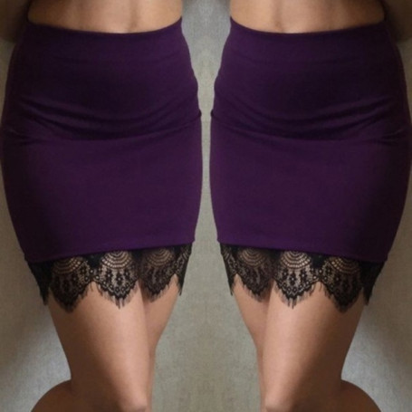 Women OL Formal Lace A-Line High Waist Short Bodycon Mini Skirt Pencil Skirt Solid Color Soft Formal Skirts 2022 New Hot