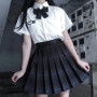 Mini Skirts Womens Summer Autumn Winter Pleated Skirt Plaid Skirt Tennis Skirt Sexy White Black Skirt Y2k Goth School Jupe