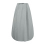 Vintage Summer Maxi Long Skirt Solid Color Cotton Linen Large Hem Sweet Slim All-match Elastic High Waist A-Line Skirt