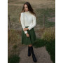 Women Knitted Pleated Skirts Fashion High Waist Knit Dress Solid Color Female Classic Skirt