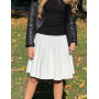 Women Knitted Pleated Skirts Fashion High Waist Knit Dress Solid Color Female Classic Skirt