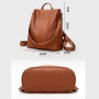 High Quality PU Leather Backpack Multifunction Bag Women Patchwork Casual Anti-Theft Backpacks 31*15*32CM