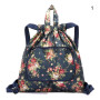 Hot Selling Multifunctional Foldable Portable Shopping Bag Women's Printed Drawstring Backpack for Camping Outdoor Activity