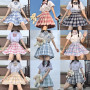 Summer Women's Mini Skirt Harajuku Korean Fashion Sweet Cute Kawaii Skirt Girl High Waist Plaid Pleated Skirt Girl